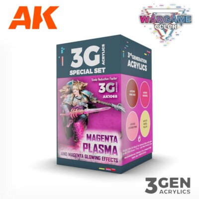 AK Interactive: Magenta Plasma and Glowing - Wargame Color Set - AK1068