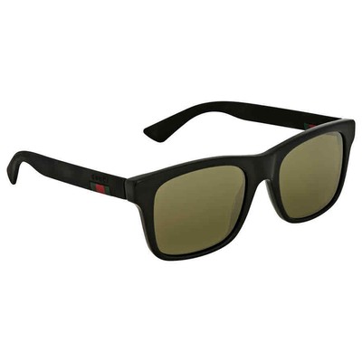 Pre-owned Gucci Green Square Men's Sunglasses Gg0008s 001 53 Gg0008s 001 53