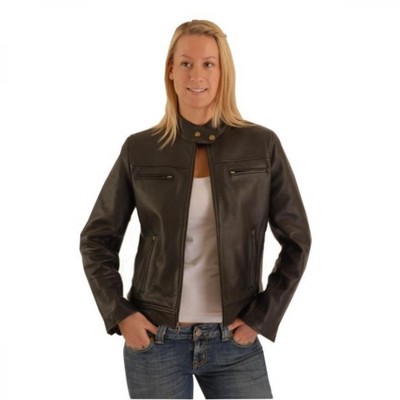 Pre-owned Osx Biker Fashion Sales Jacket Moto Without Guards Leather Light For Woman Osx Vespa 163