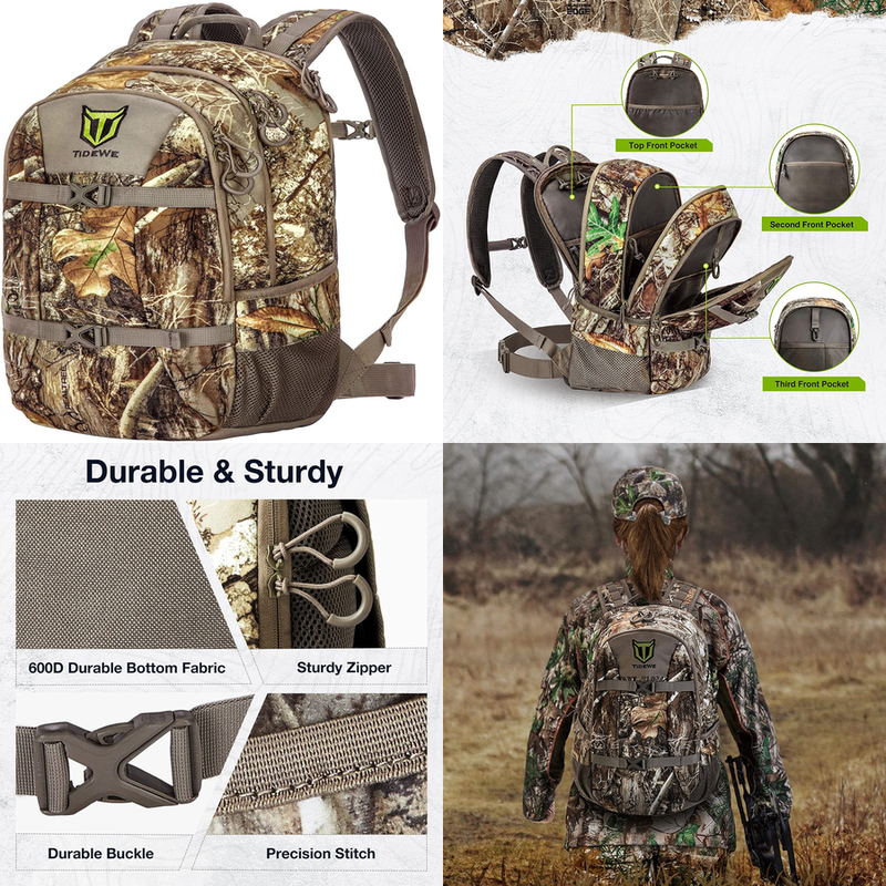 DURABLE Tactical Hunting Backpack Bag Pistol Hand Gun Bow Rifle Day Pack Camping