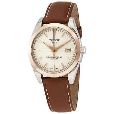 Pre-owned Tissot Gentleman Automatic Cream Opalin Dial Men's Watch T927.407.46.261.00
