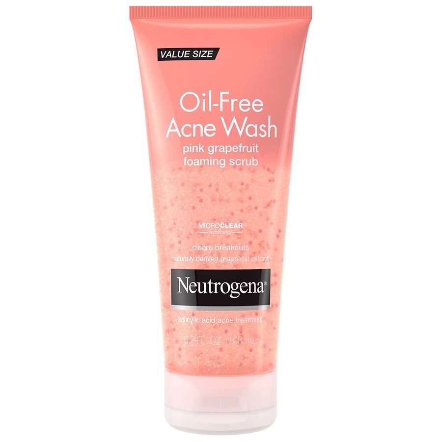 Neutrogena Oil  Pink Grape Fruit Foaming Scrub Fresh Acne Wash Micro Clear 6.7oz