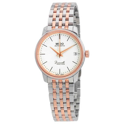 Женские часы Mido Baroncelli III с автоматическим серебряным циферблатом M0272072201000