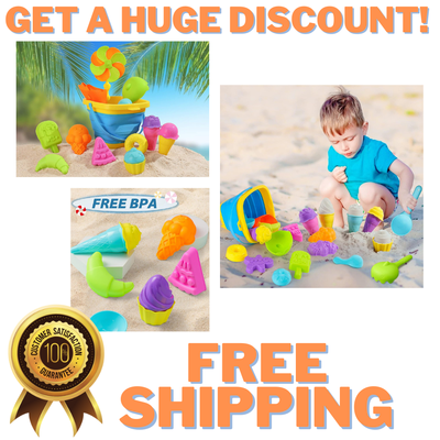 Shindel 25PCS Kids Beach Sand Toys Bucket Shovel Activity Play