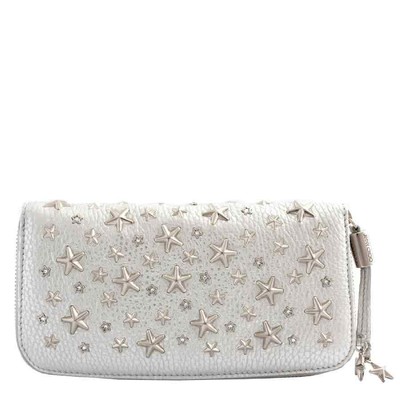 Pre-owned Jimmy Choo Ladies Filipa Star Studded Wallet 142 Filipa Wds In Check Description
