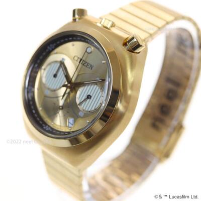 Pre-owned Citizen Record Label Star Wars C-3po An3662-51w Gold Unisex Watch In Box