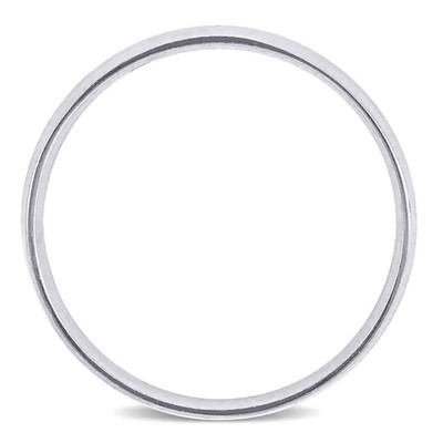Pre-owned Amour 4mm Finish Wedding Band In 14k White Gold