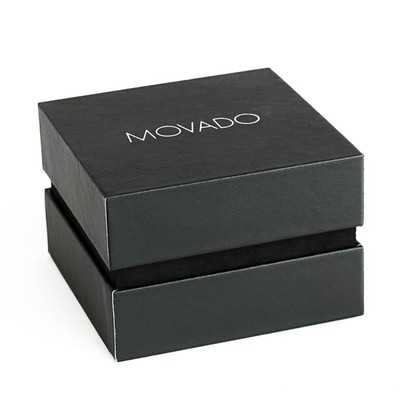 Pre-owned Movado 0606493 Quadro Black Dial Stainless Steel Women's Watch $995 Great Gift