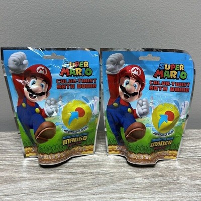 Nintendo Super Mario Color-Twist Bath Bomb Mamma Mia Mango Scent (Lot Of 2)
