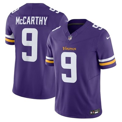 Men's Minnesota Vikings #9 J.J. McCarthy NFL Purple Vapor F.U.S.E. Limited Jerse