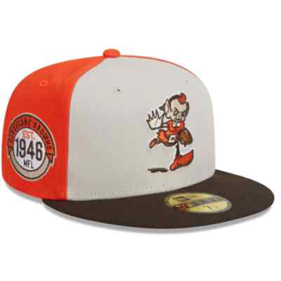 CLEVELAND BROWNS NEW ERA 59FIFTY SIDELINE 1946 BROWNIE THE ELF FITTED HAT NWT