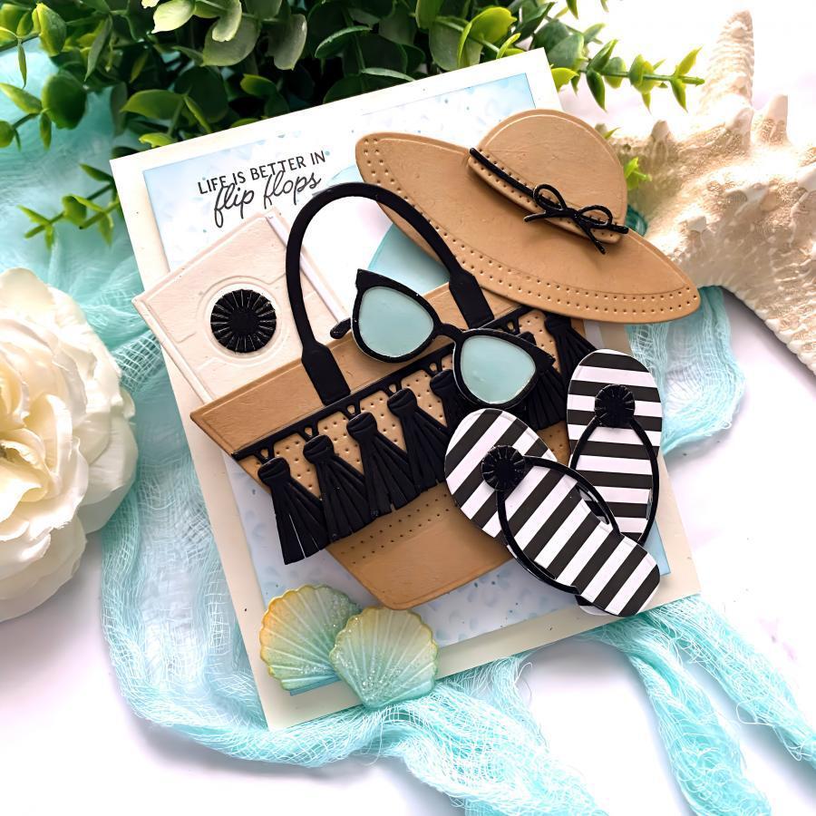 Beach Bag Metal Cutting Dies Gift Card Diy Scrapbooking Embossing Stencil Crafts