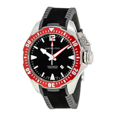 Мужские часы Hamilton Khaki Navy Frogman с автоматическим черным циферблатом H77805335