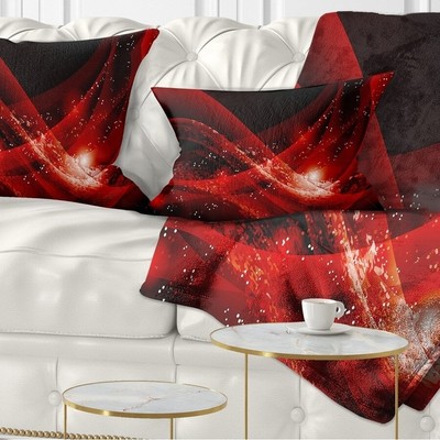 Designart 'Dark Red Vector Illustration' Abstract Throw