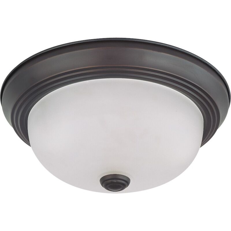 Nuvo Lighting 2 Light 11" Flush Mount, Frosted White Glass - 60-6010