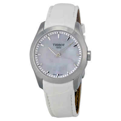 Tissot Couturier Grande MOP Dial White Leather Ladies Watch T0352461611100