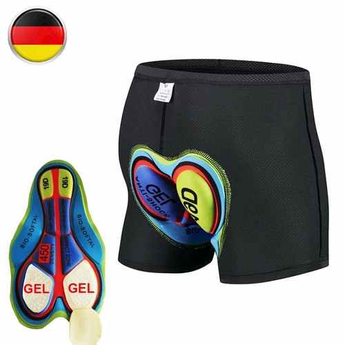 Fahrradhose + 5D Gel Sitzpolster Herren Damen MTB Shorts Radlerhose Unterhose