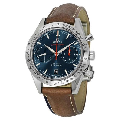 Мужские часы Omega Speedmaster с автоматическим синим циферблатом 33112425103001