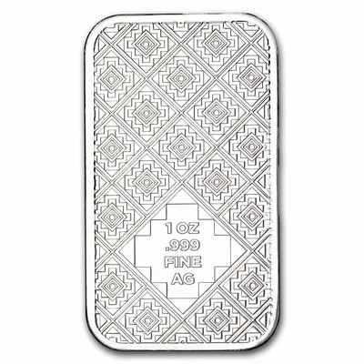 1 oz Silver Bar - Aztec