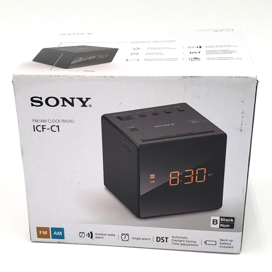 Купить Sony ICF C1 Alarm Clock Radio AM FM Display ICFC1 Black