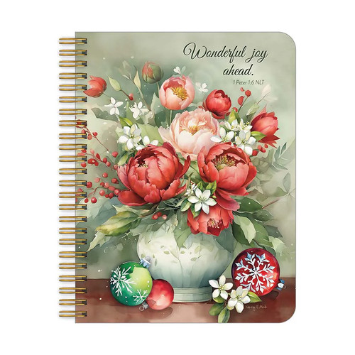 Legacy Wonderful Joy Floral Spiral Notebook Bible Verse Journal Gift