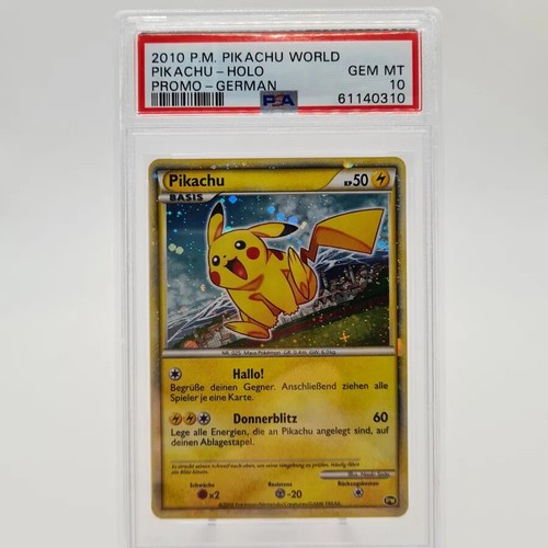 【PSA10】Pikachu ピカチュウワールド ドイツ GERMAN PSA10鑑定済〕ピカチュウ(ワールド/ドイツ語版)【-】{-}
