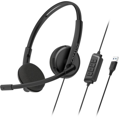 Creative HS220 USB Headset w/ Noise-Cancelling Mic & Inline Remote 51EF1070AA001