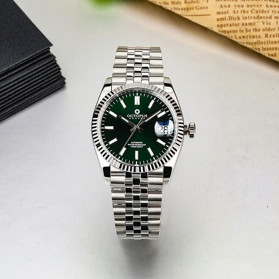 Pre-owned Octopus Men Automatic Watch Mechanical Wristwatch 10bar Luminous Pt5000 Green