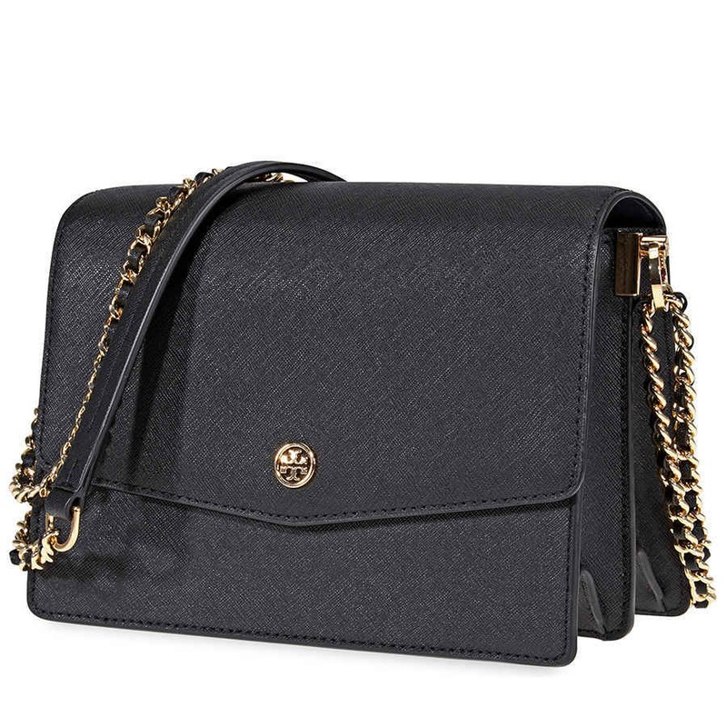 Total 82+ imagen tory burch robinson convertible shoulder bag black