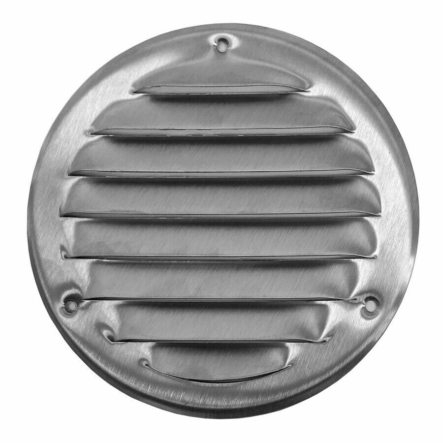 Stainlless Steel Round Air Vent Grille 100mm / 140mm with Fly Screen Flat Cover