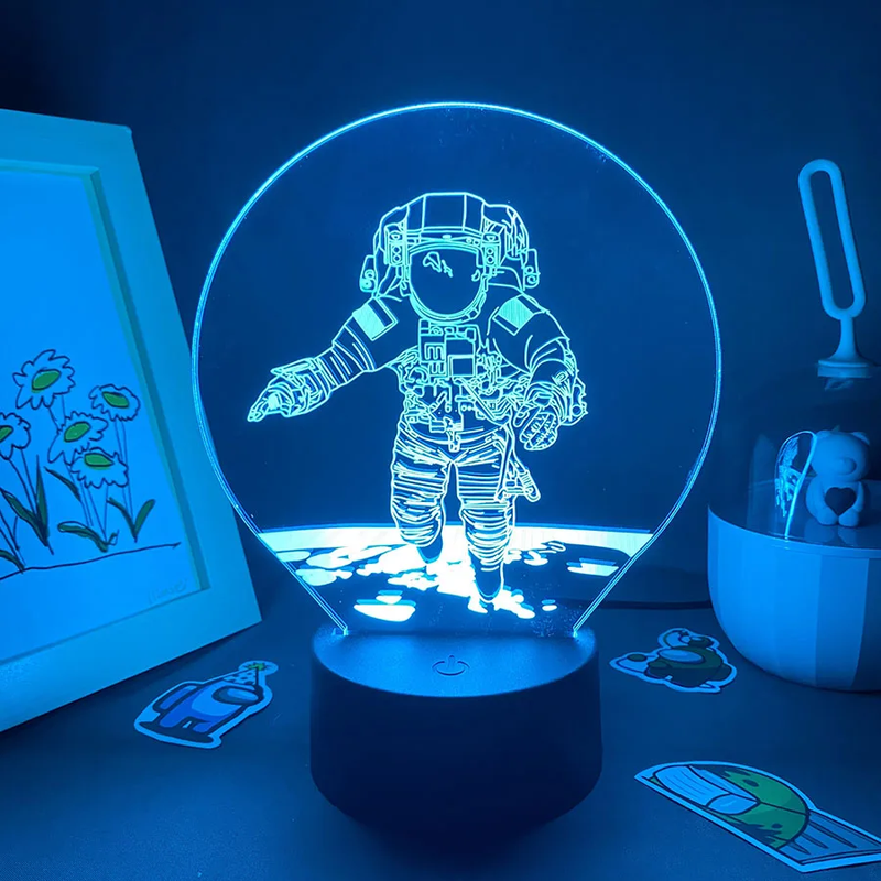 Spaceman Astronaut 3D Lamps LED RGB Creative Night Lights Cool Colorful Gift for