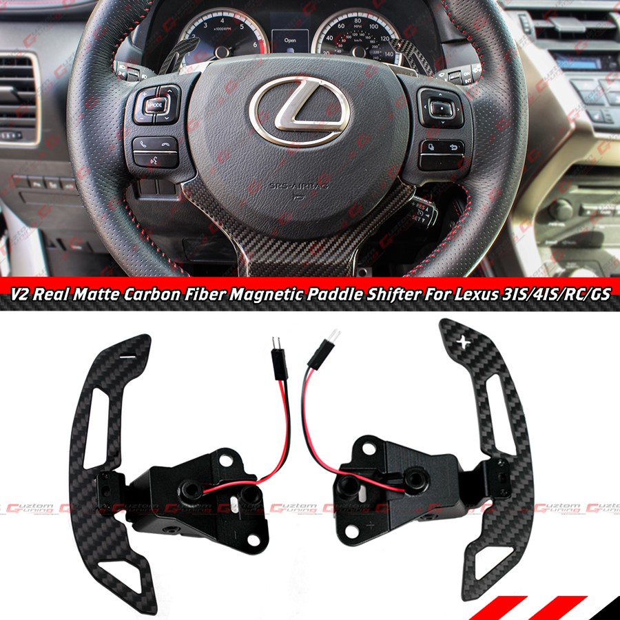 For Lexus IS RC NX Toyota 86 Subaru BRZ V2 Carbon Fiber Magnetic Paddle Shifter
