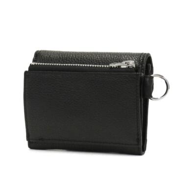 Pre-owned Porter Yoshida Calm Wallet Squid Fold Wallet 041-03122 Black