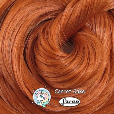 Japanese Saran Doll Hair - Carrot Cake Auburn Red for Rerooting Custom Dolls