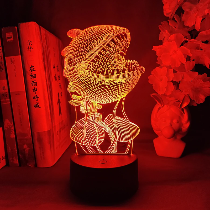 Chomper 3D Illusion Acrylic Light Lamp for Gaming Room Aesthetic Decor Game Desk