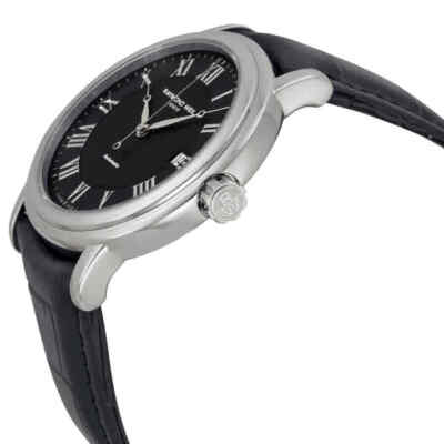 Pre-owned Raymond Weil Maestro Automatic Black Dial Men's Watch 2837-stc-00208