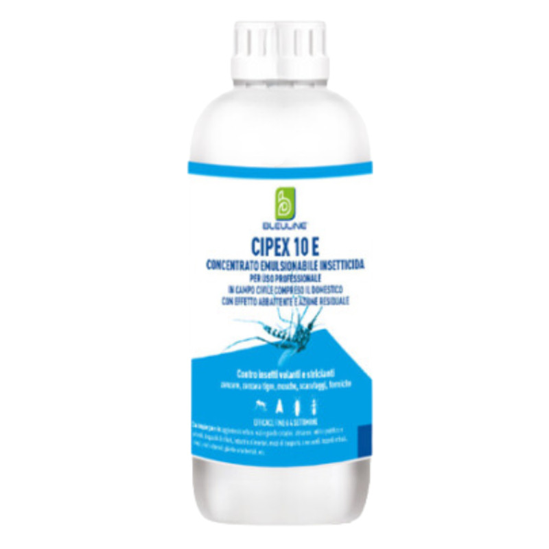 Cipex 10e Insetticida Cipermetrina Abbattente Insetti Volanti E Striscianti 1 Lt