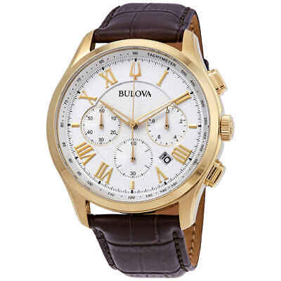 Мужские часы с хронографом Bulova Classic с белым текстурированным циферблатом 97B169