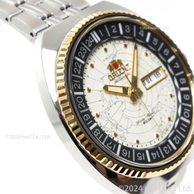 Pre-owned Orient Revival Rn-aa0e01s Men Watch Ivory Dial World Map Automatic Mechanical