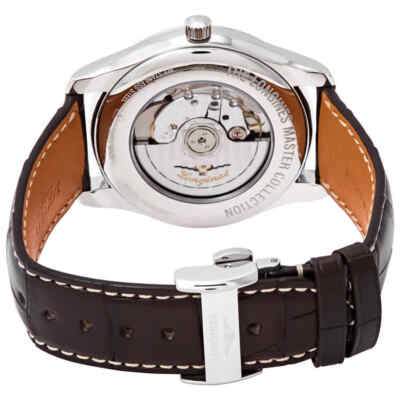 Pre-owned Longines Master Silver Dial Brown Leather Men's Watch L29194783