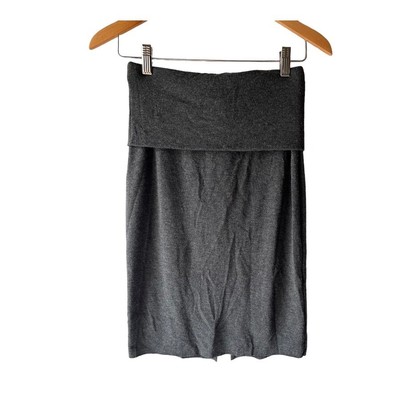 Freeloader Skirt Mini Dark Grey Slit Pencil Mini Skirt High Waisted Small Skirt