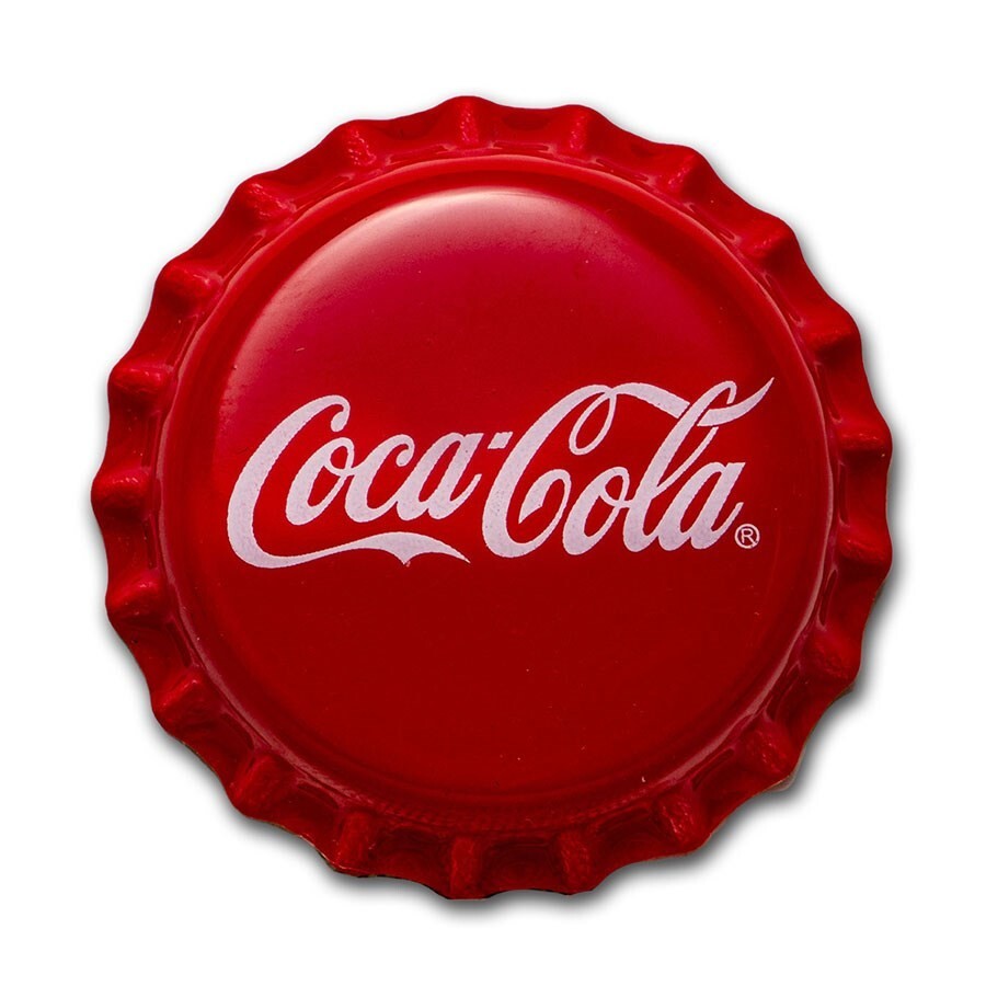 2018 $1 Fiji Coca-Cola Coke 6g Fine Silver Colorized Red Bottle Cap NO BOX/COA