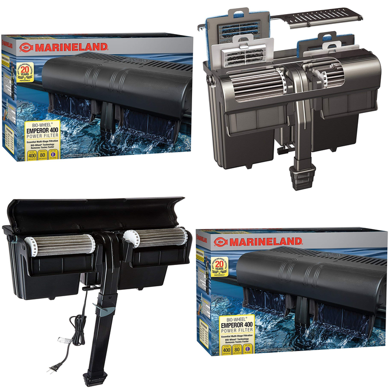 Aquarium Fish Tank Wheel Power Pump Motor Filter Multi Stages Clean Filtration
