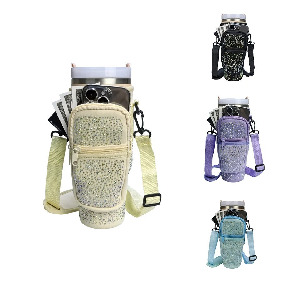 40oz Bling Water Bottle Carrier Bag Water Bottle Bag For Stanley Cup Accessories