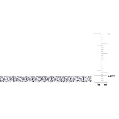 Pre-owned Amour 5 1/10 Ct Dew Created Moissanite Tennis Bracelet In Sterling Silver In White