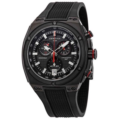 Мужские часы Certina DS Eagle Chronograph GMT с черным циферблатом C023.739.17.051.00
