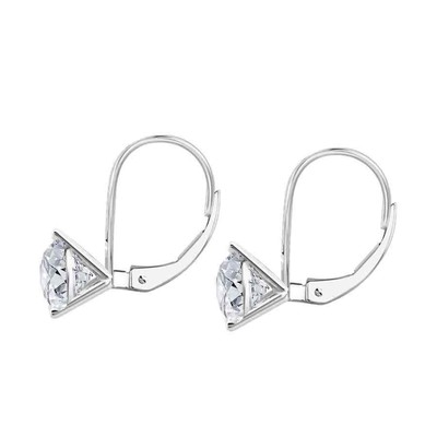Pre-owned Maulijewels 3/8 Carat White Round Natural Diamond ( H-i/ I1-i2 ) Three Prong Set