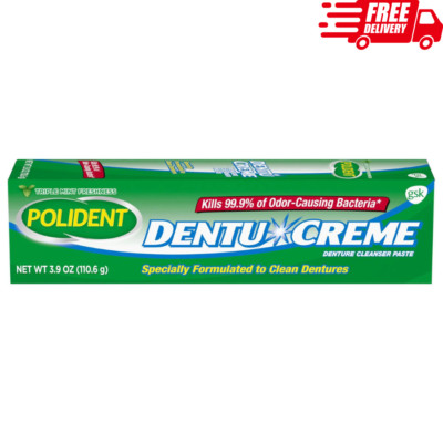 Polident Paste for Denture and Partials Cleaning Triple Mint Freshness 3.9 oz