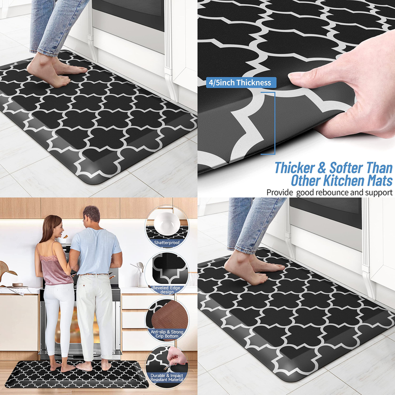 Thick Kitchen Rug Mat ,Anti Fatigue Floor Mat Waterproof Mat