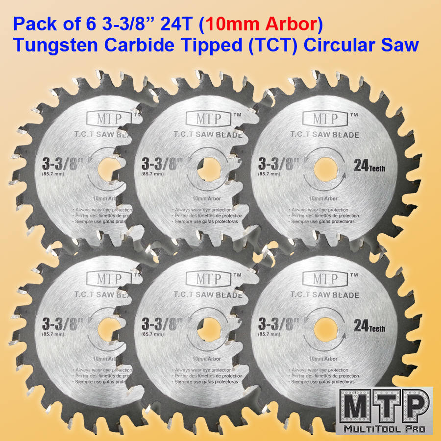 6x 33/8inch 10mm Arbor Carbide Tip Circular Saw Blade fit Craftsman